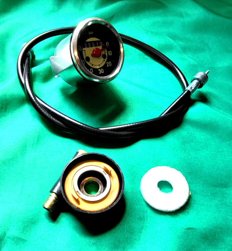 TACHO SET GUSSFELGE ZÜNDAPP ZL ZS ZR Mofa Moped Tacho mit Antrieb u. WELLE 750mm