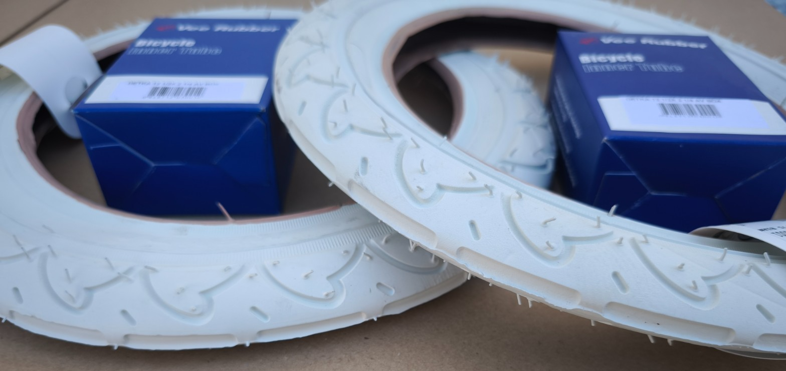 2 KENDA REIFEN 47-203 12,5-1,75 + 2 SCHLAUCH AV Kinderwagen Fahrrad PUKY ROLLER