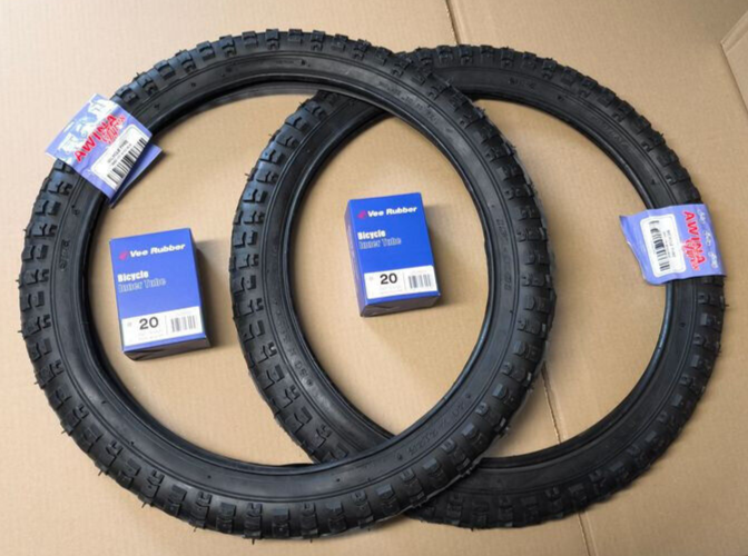 2 fahrradreifen 20 Zoll Reifen Set 20x2.125 Reifen 53-406 inkl. Schläuche AV