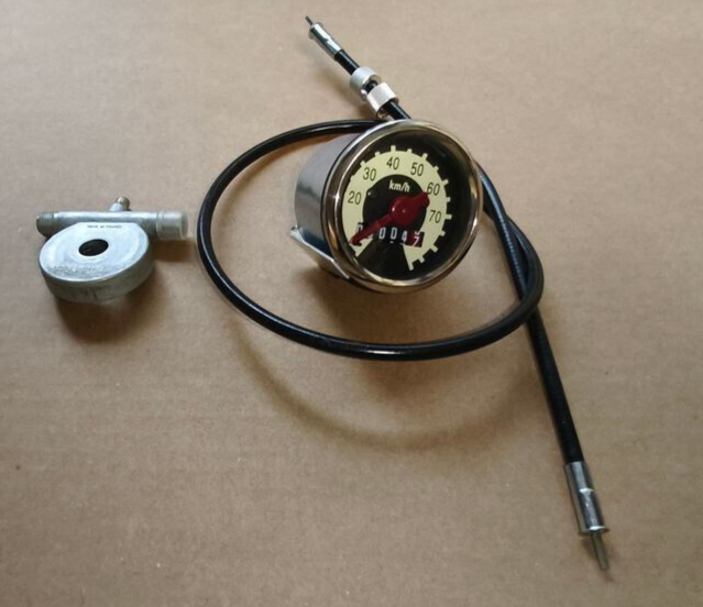 VDO Tacho SET Ø 48mm Tachometer MIT ANTRIEB 70 km/h  HERCULES PUCH ZÜNDAPP MOFA