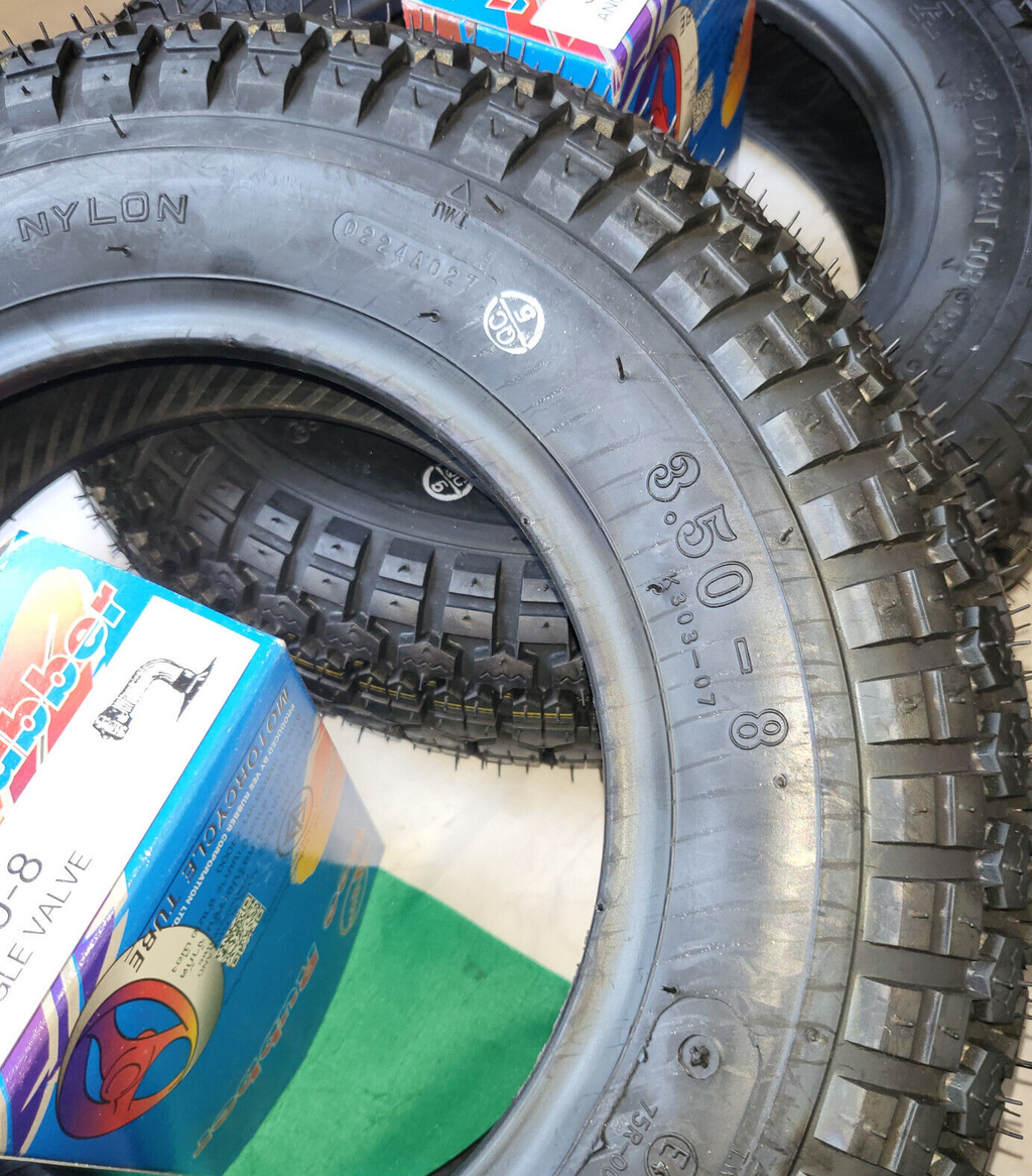 VESPA 2 REIFEN Set TT mit schlauch 90 ° 3.50 8 zoll VNA VNB VBB Faro Basso VN