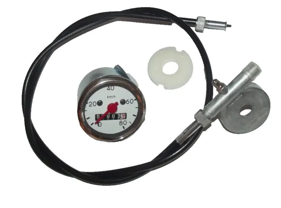SET 16" Tacho BIANCO Schnecke Welle Hercules Mofa Prima M 2 3 4 5 Optima Moped