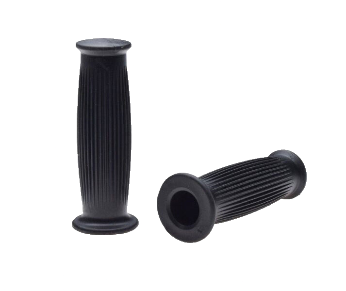 schwarze ballige Classic Retro Griffgummis Gas Schaltgriff 22/24 mm  Mofa Moped