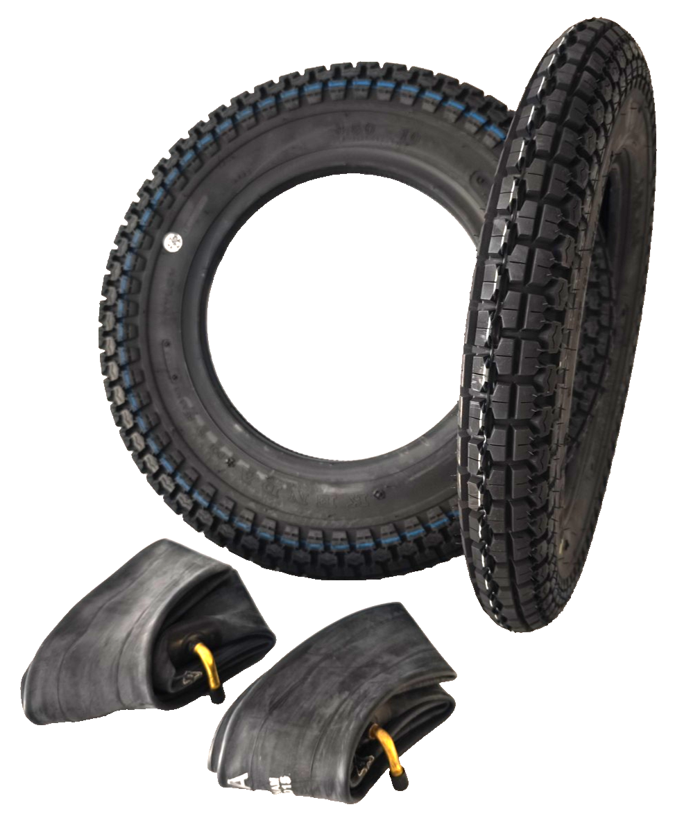 2x Reifen + Schlauch Satz 3.50 - 10 Zoll für Piaggio Vespa PX 80-200 Honda Kenda