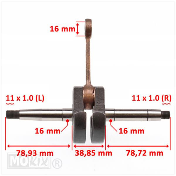 MOFA Kurbelwelle Motor Crankshaft für MBK Motobecane Mobylette AV7 AV89 AV 7 89