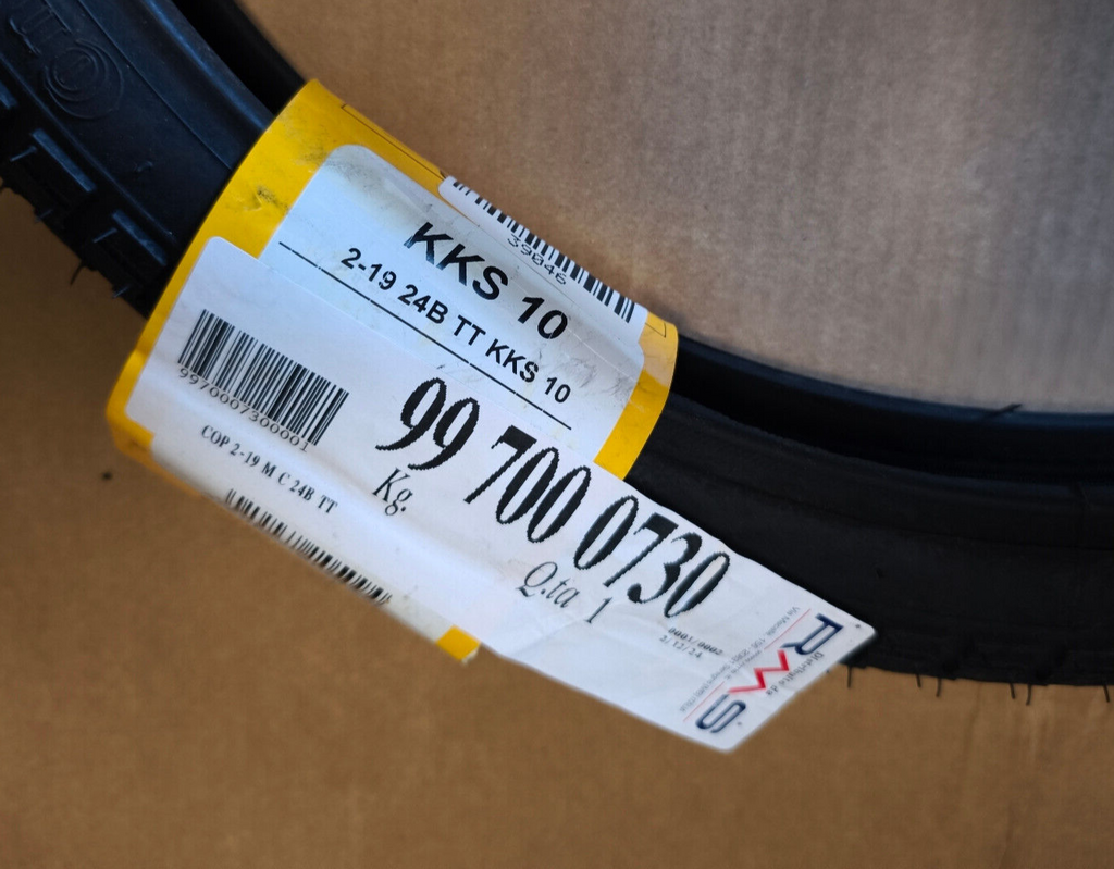 MOPED Reifen SET MIT BAND SCHLAUCH 2.00-19 Zoll 2 x 19 alt 23 x 2.00 Conti KKS10