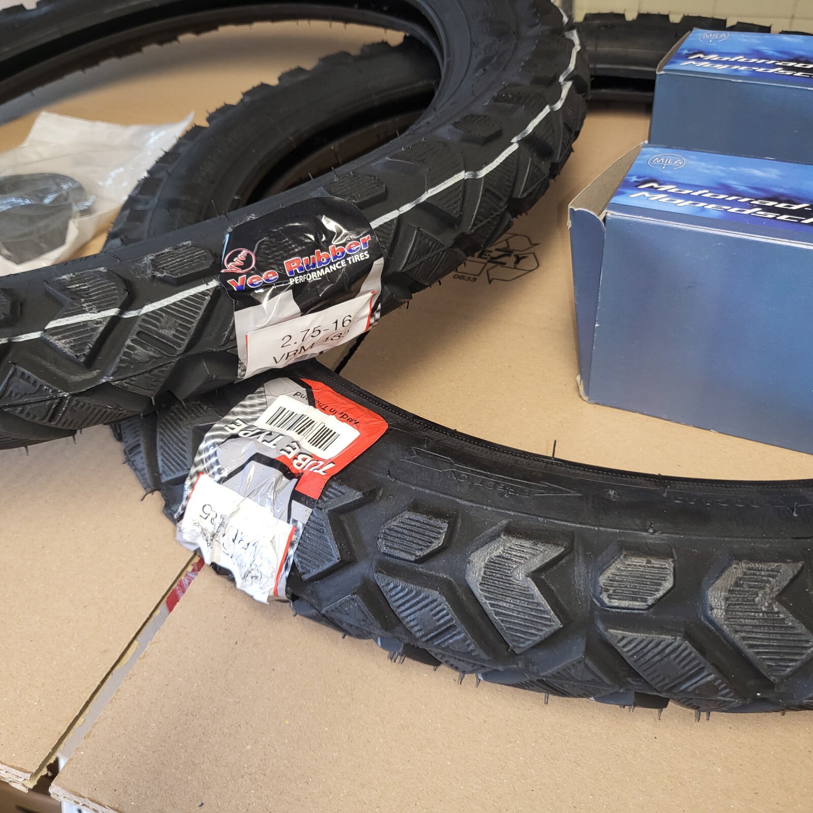 2x 2,75-16 Reifen VRM 185 2x Schlauch 2,75-16 MOFA MOPED OLDTIMER ROLLER BRAVO