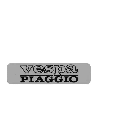 Tank Aufkleber ALU BLECH Schriftzug Logo Emblem für Piaggio Vespa Ciao Bravo Si