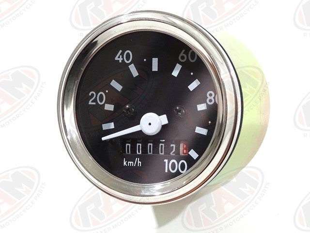 Set Tacho ø60 + DZM mit Fernlichtkontrolle für Simson S50 S51 S70 - chromring