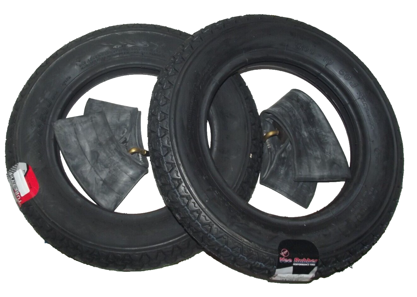 •2x Reifen + Schlauch Satz 3.00 - 10 Zoll für Piaggio Vespa V 50 RUNDLICHT PK 50