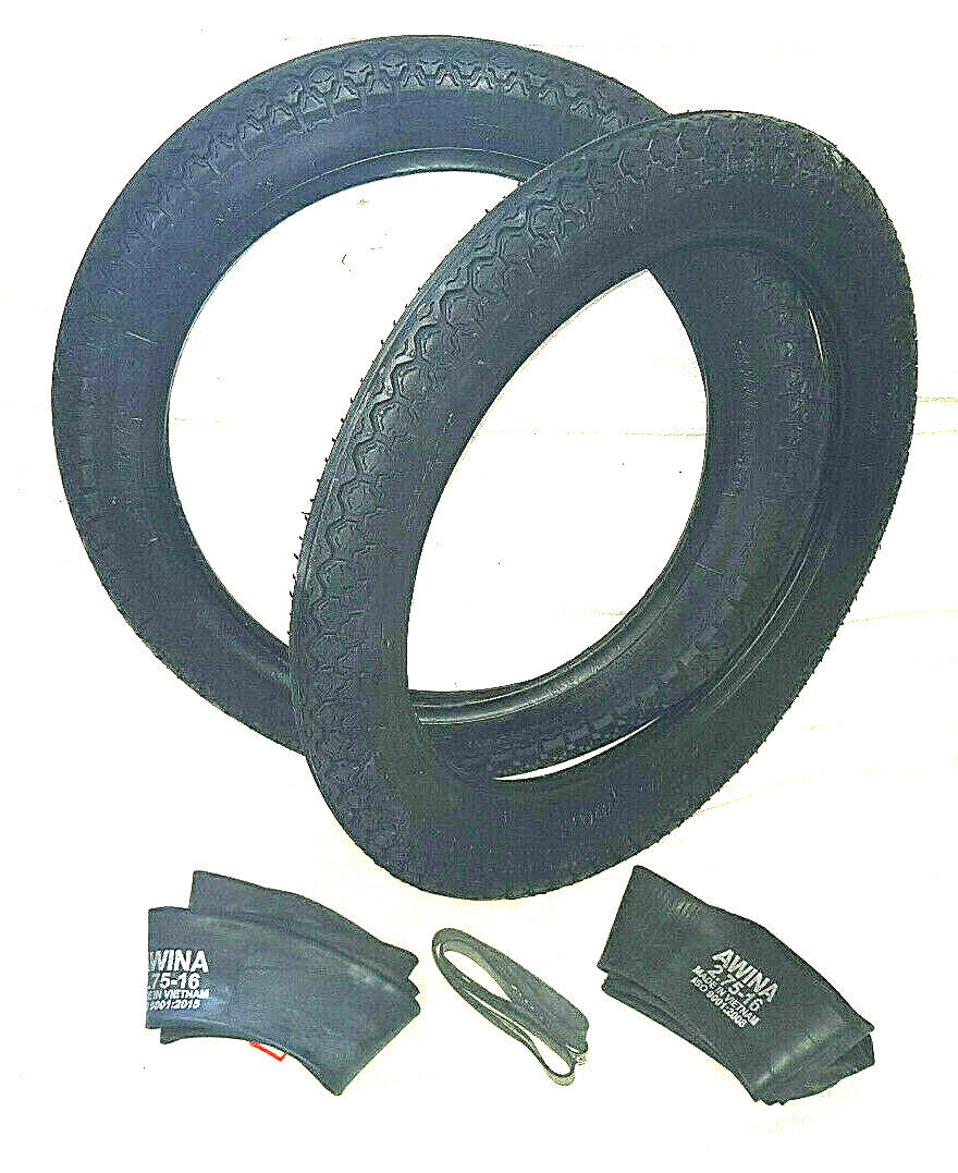 Moped Mofa 2 Reifen mit 2 felgenband und 2 Schlauch Set 2 1/4 - 16 26N 20x2.25 