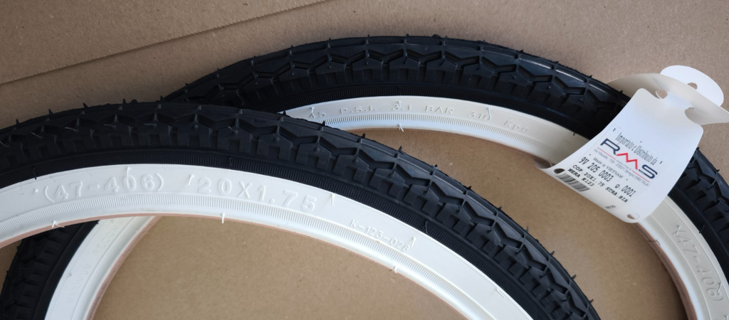 2 Fahrrad reifen 47-406 WEISSWAND 20 x 1.75 KENDA + 2 Schläuche AV BMX ANHÄNGER