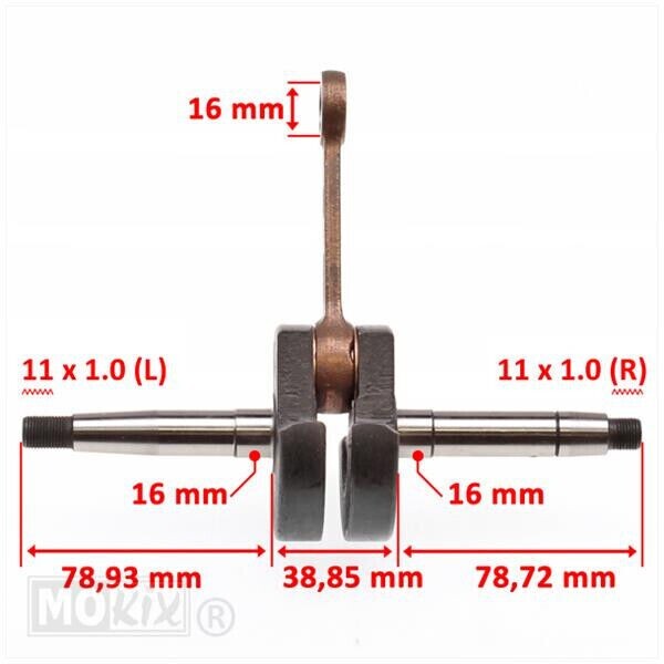 MOFA Kurbelwelle Motor Crankshaft für MBK Motobecane Mobylette AV7 AV89 AV 7 89