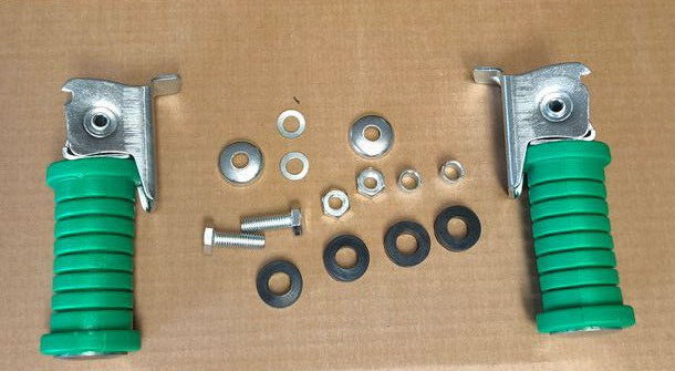 Sozius Fußrasten GRÜN mit satz Normteile für Simson Schwalbe KR51/1 KR51/2