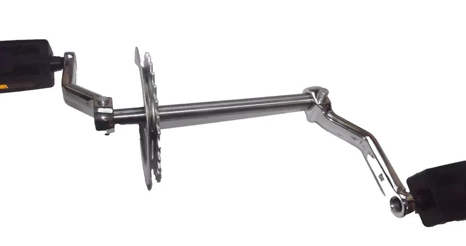 Tretwelle MIT  VOLL CHROM TRETKURBEL UND PEDALE 28 Zähne für Piaggio Vespa Ciao