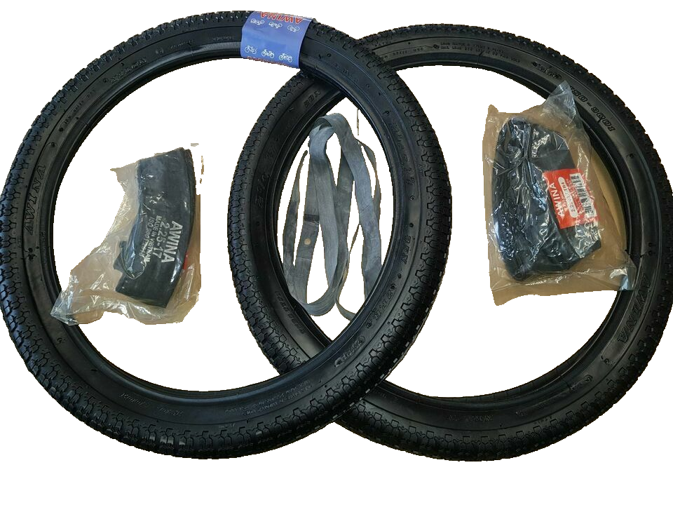 Moped Mofa 2 Reifen mit 2 felgenband und 2 Schlauch Set 2 1/4 - 17 28N 21x2.25 