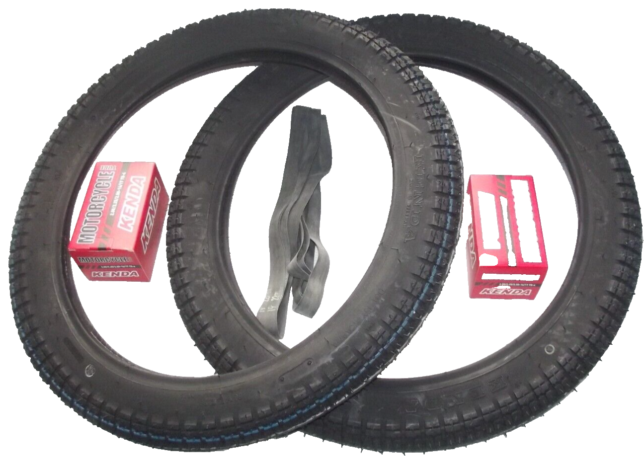 Kenda Moped Mofa 2 Reifen mit 2 felgenband 2 Schlauch Set 2 1/4 - 16  20X2,25