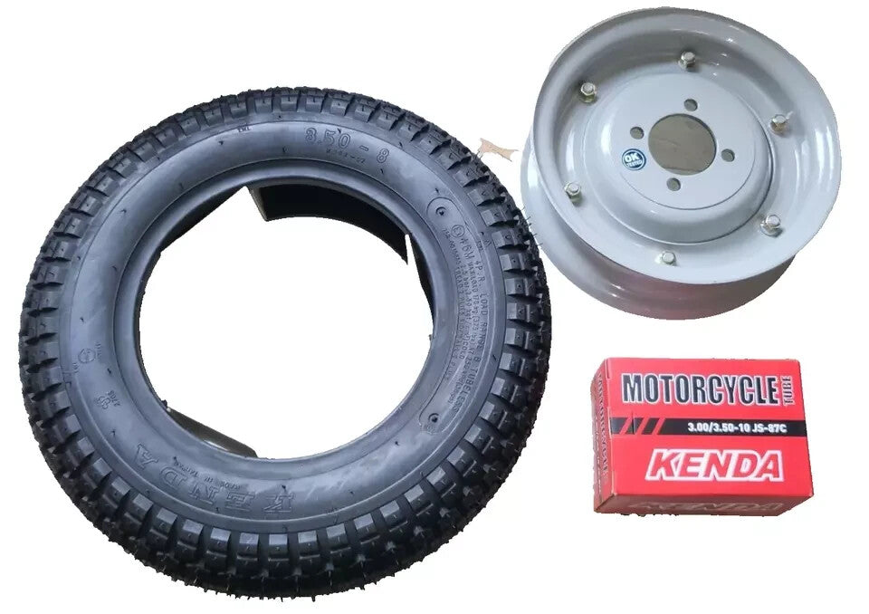 VESPA Komplettrad 3.50 x 8" kenda 46m rms  125 VNA VNB VBA VBB Rad Reifen grau