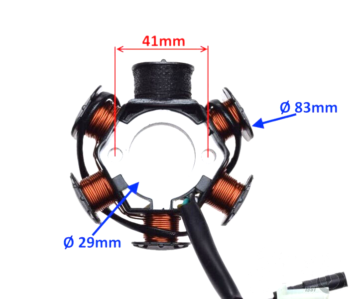 Lichtmaschine Stator 6 Spulen für SYM Mio 4-Takt 50 ccm 