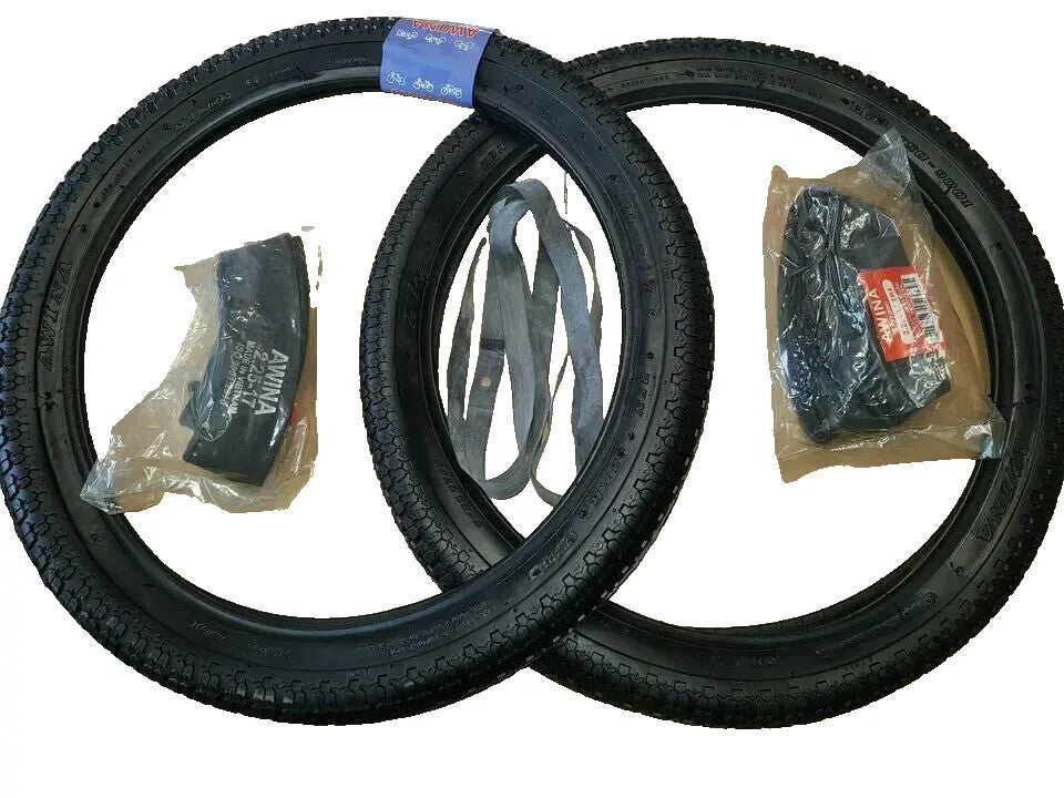 Moped Mofa 2 Reifen mit 2 felgenband und 2 Schlauch Set 2 1/4 - 17 28N 21x2.25