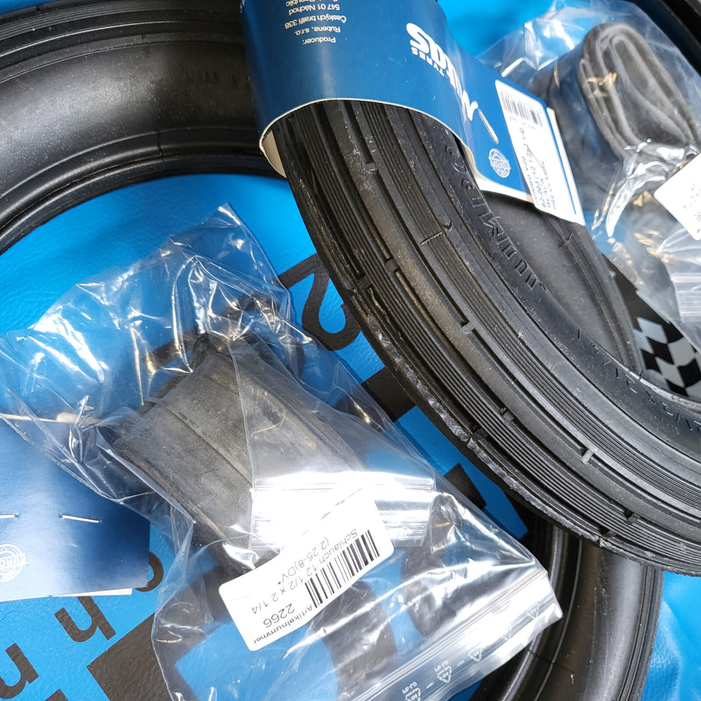 2x Reifen Schlauch 12"  DV Kinderwagen Kínderrad  12 1/2 x 2 1/4 (62-203)