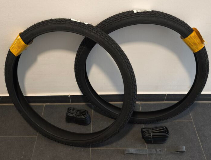 2 Reifen 26" Schlauch Rad Räder pas f Simson SR1 NSU Quickly S N 2,00 x 26 Zoll