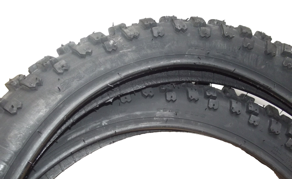2x Reifen Reifensatz 2.50-16 2 1/2-16 36 L CROSS MOFA MOPED ROLLER RENNEN TUNING