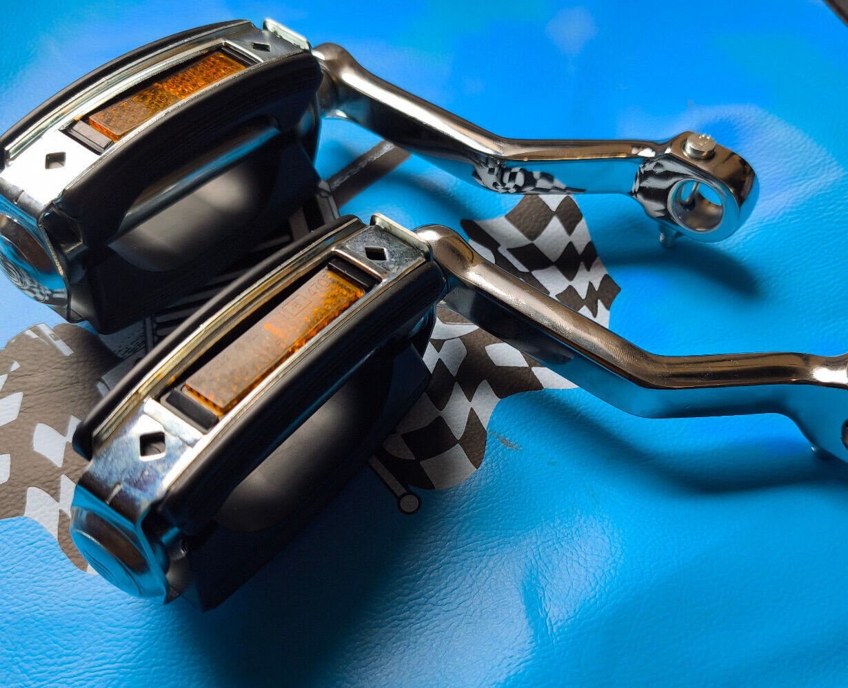 Pedale Paar RMS inkl. chrom Tretkurbeln Piaggio Vespa Ciao PX Bravo boxer  Mofa