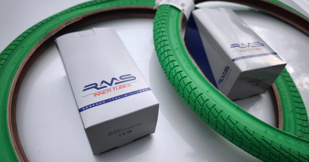 2x Kenda BMX Freestyle Fahrrad Reifen 20 " 20x1.75 47-406 2 x Schlauch AV grün