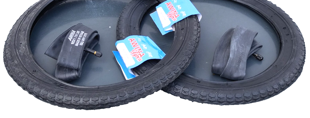 2 Fahrradreifen 16 Zoll Reifen 16 x 1.75 M122 inklusive 2 Schläuche AV ANHÄNGER