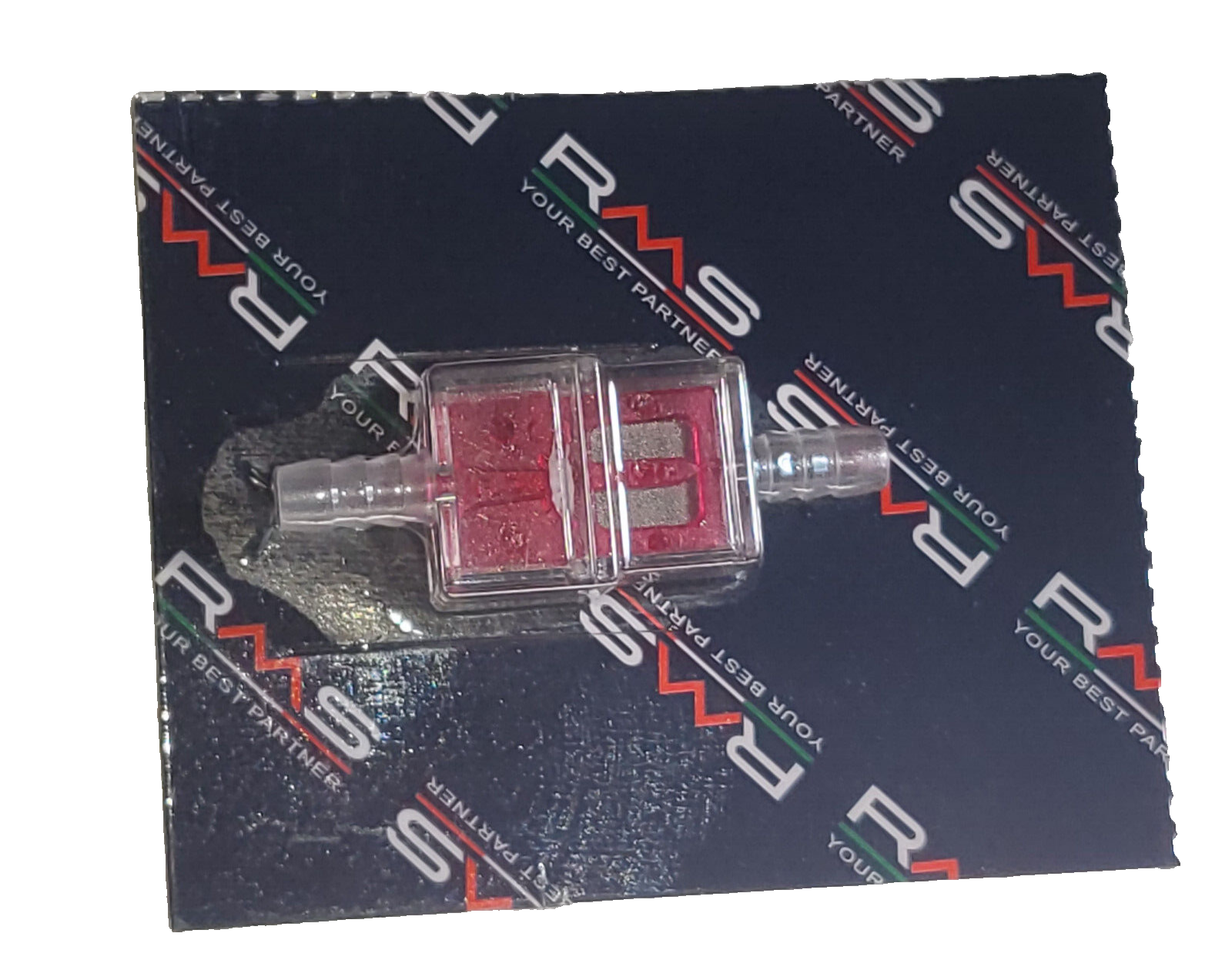 RMS Kraftstofffilter Benzinfilter rot 6mm für Moped Mofa Roller Quad OLDTIMER