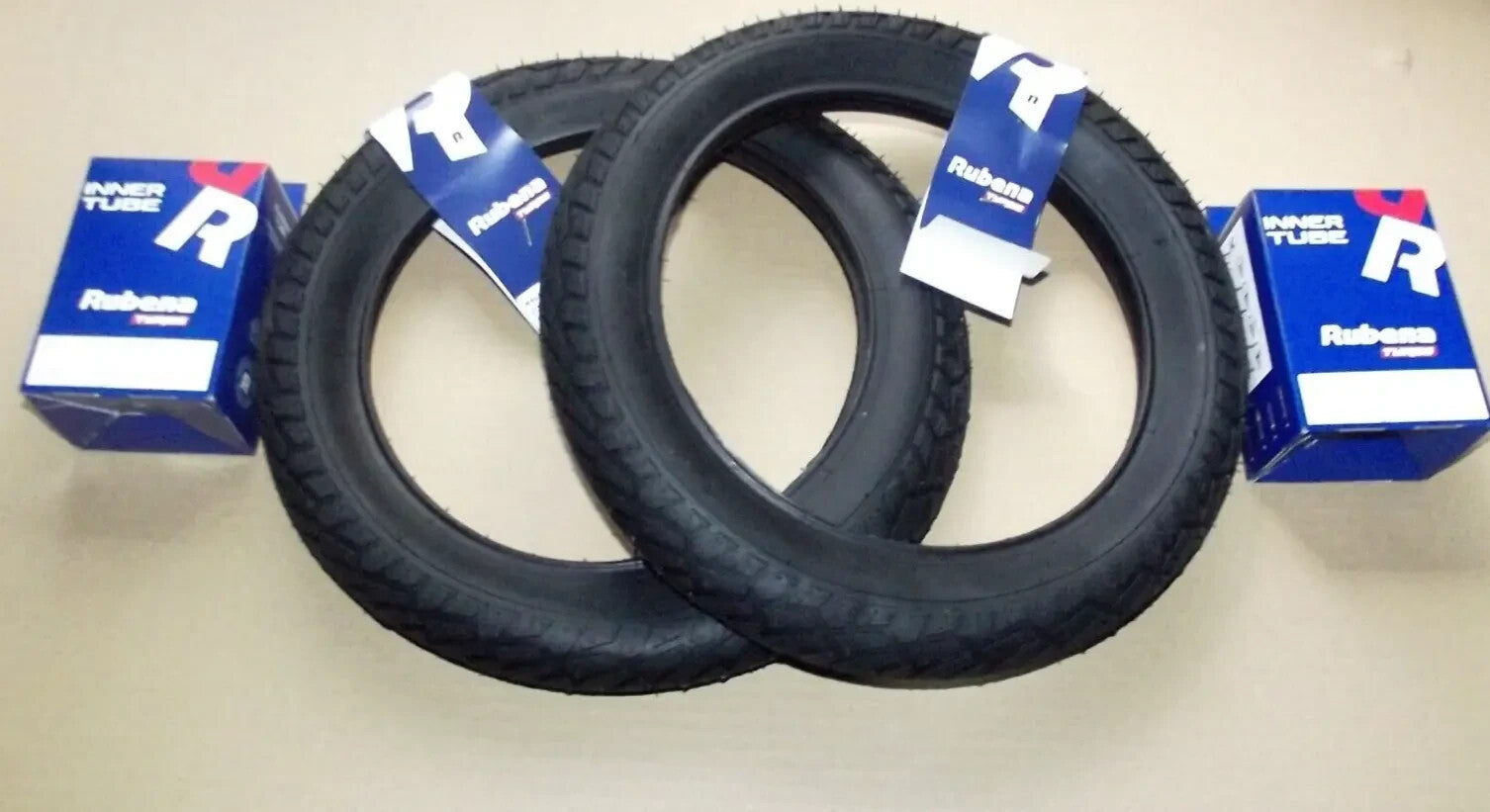 2x RUBENA Mantel REIFEN 47-203 12,5-1,75 und 2x 12"-Schlauch Kinderwagen Fahrrad