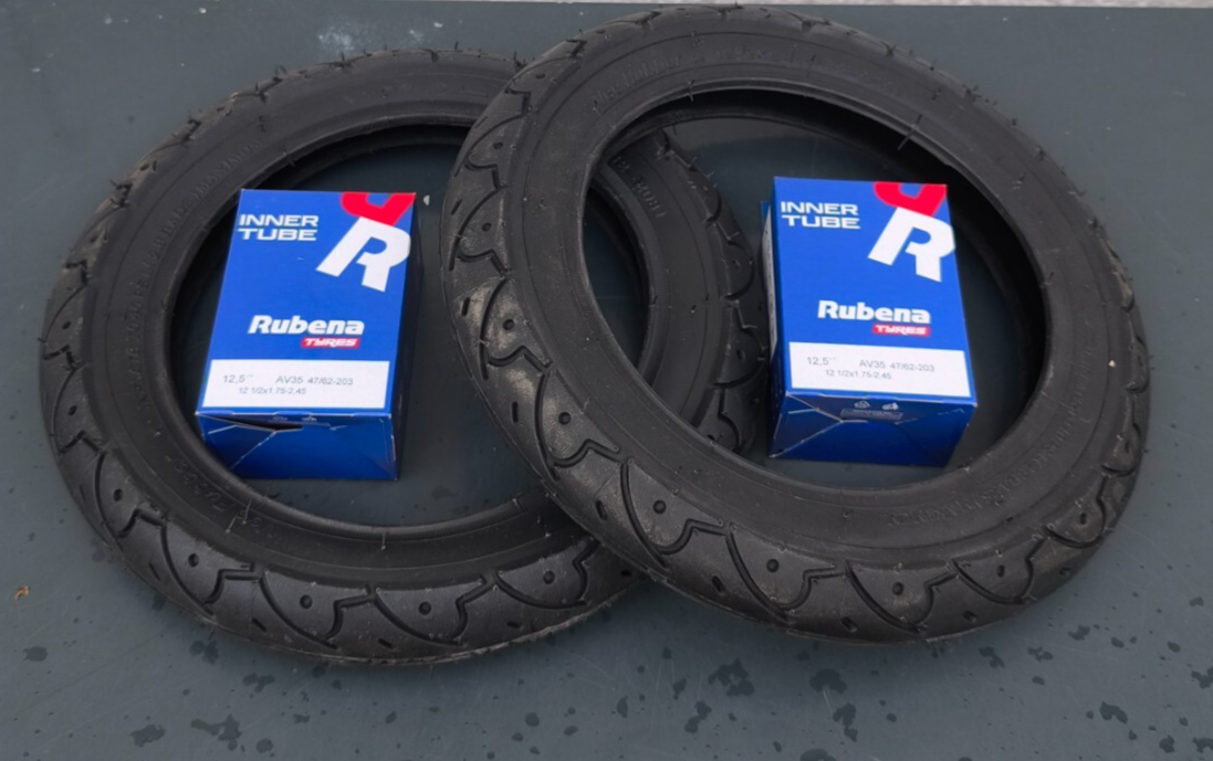 2 Mantel 12 1/2 x 2 1/4 62-203 2 x 12" Schlauch TR4 Kinderwagen Fahrrad RACING