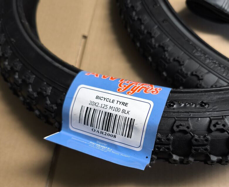 2 X AWINA 2 X SCHLAUCH AV M100 BLK 20" Fahrradreifen Schwarz 57-406 (20 x 2.125)