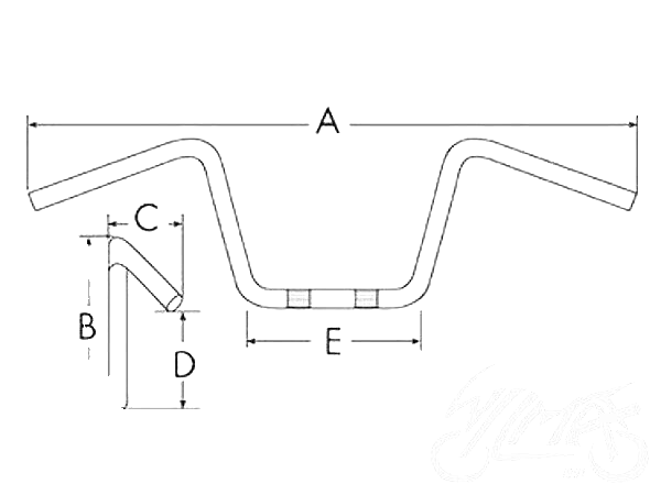 Lenker Motorrad chrom 730x22 mm Moped Mofa Roller Motorrad Supermoto Enduro Quad