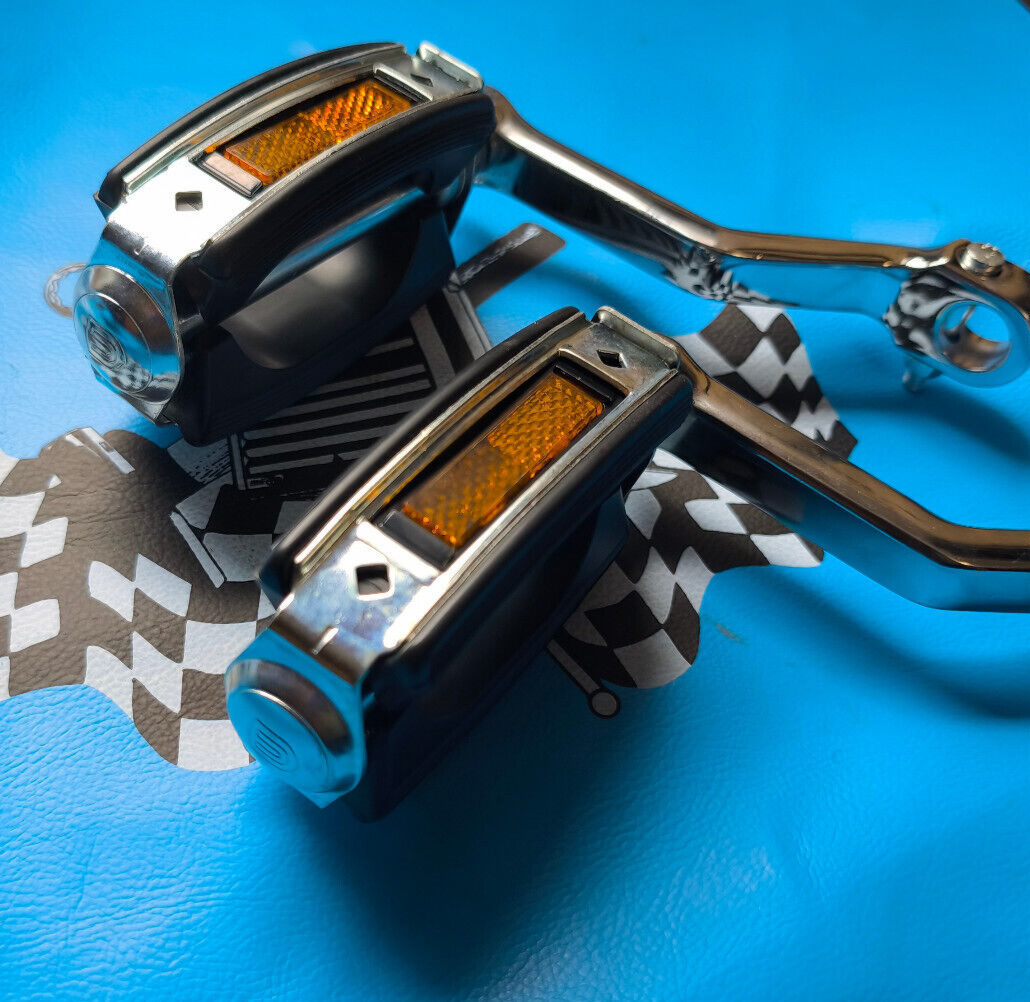 Pedale Paar RMS inkl. chrom Tretkurbeln Piaggio Vespa Ciao PX Bravo boxer  Mofa