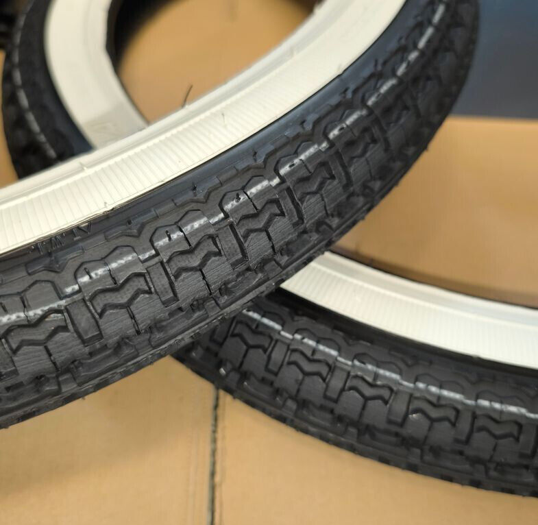 2x Weißwand Reifen Set + Schläuche 2 1/2 x 19 Zoll für Kreidler DKW Mofa Moped