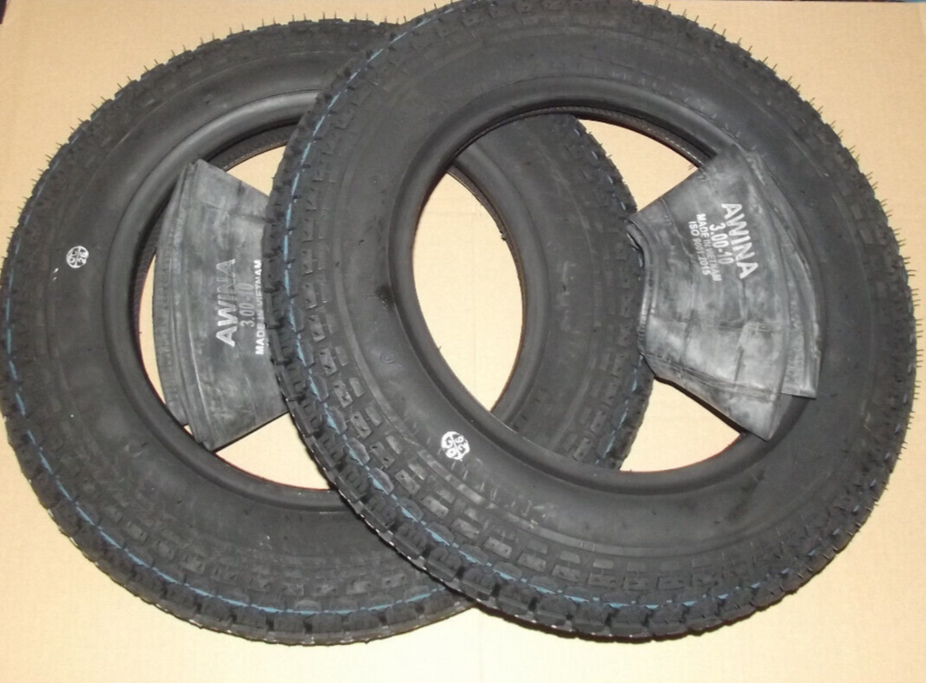 kenda K303A 42J Reifen + Schlauch 90° Satz 3.00 - 10 Zoll für ROLLER MOFA MOPED