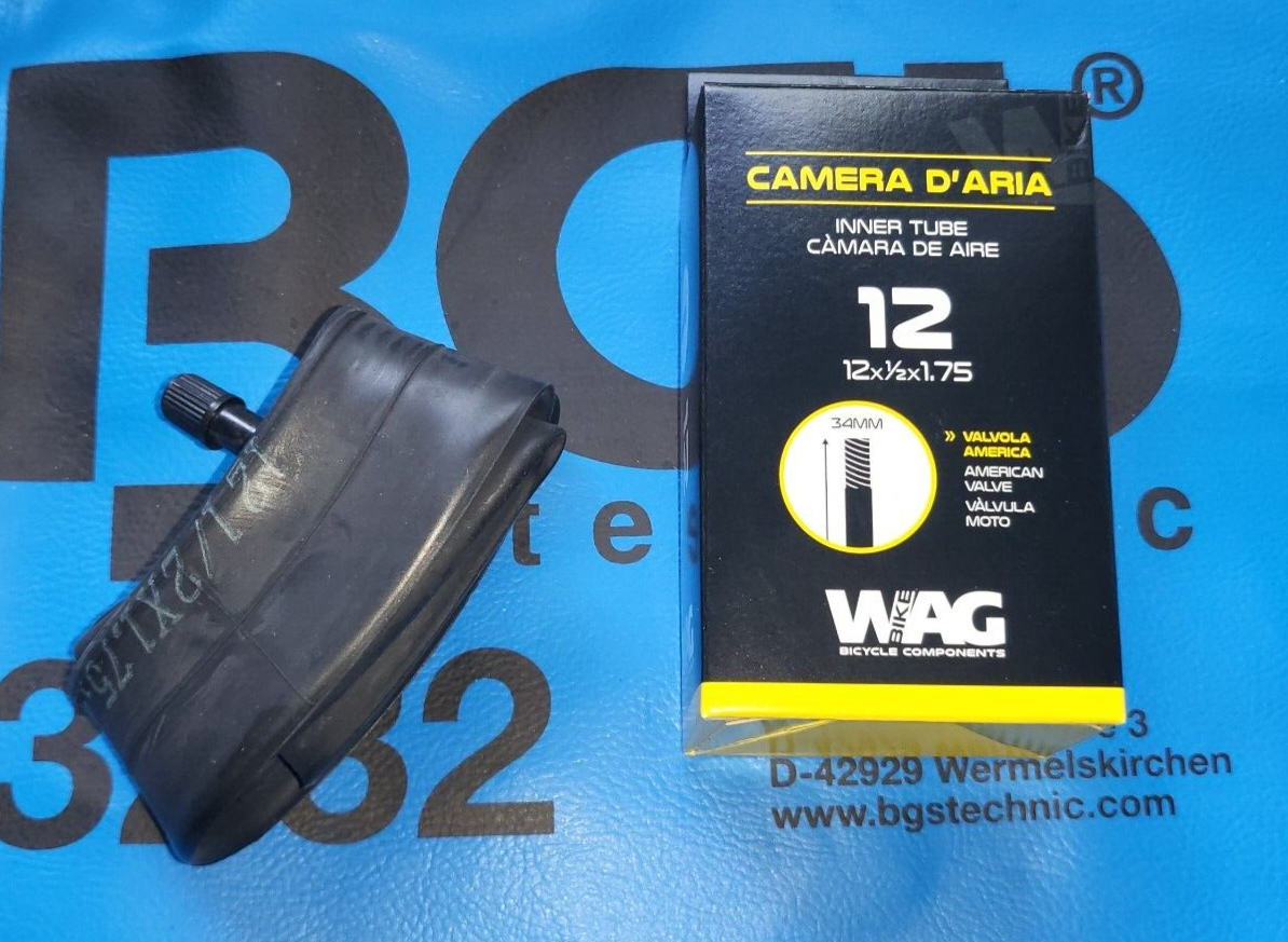 Schlauch AV GERADE 12" Fahrrad Kinderwagen Puky Roller 47-203 12.1/2 x1.75+2 1/4