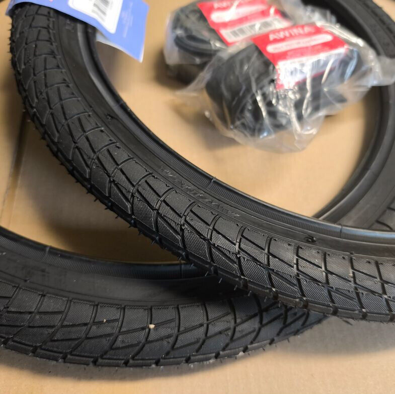 Fahrrad reifen AWINA 20x2,125 Zoll (57-406) BMX 20 "M254 2 Reifen  2 SCHLAUCH AV