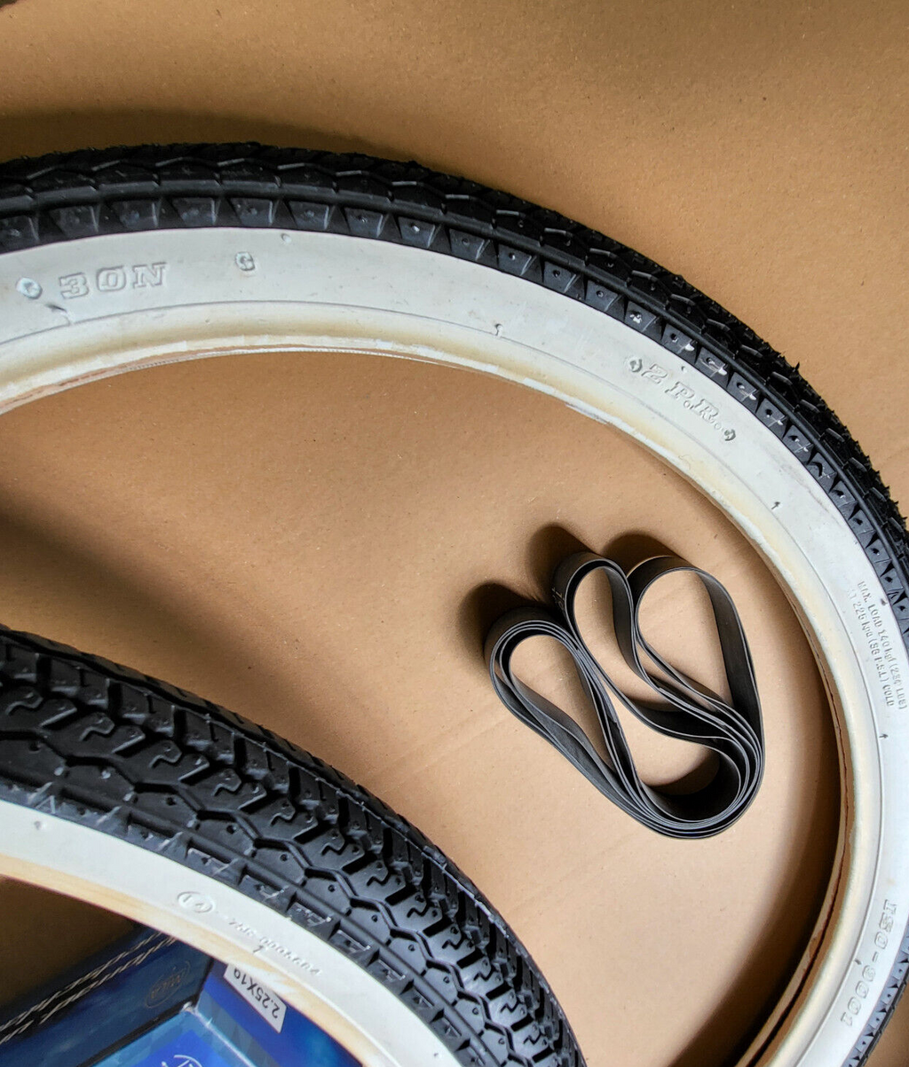 Weisswand Reifen SET 2,25-19 30 N Schlauch Mofa Puch Zündapp Hercules Kreidler