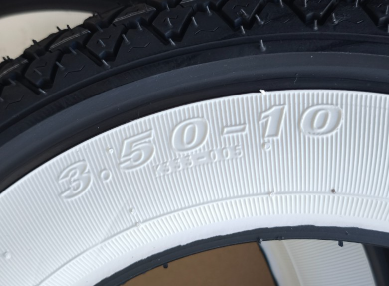 2 Reifen 3.50-10 Kenda Weißwand + 2 Schlauch 90 ° Vespa 80-200 PX Rally T5 Satz