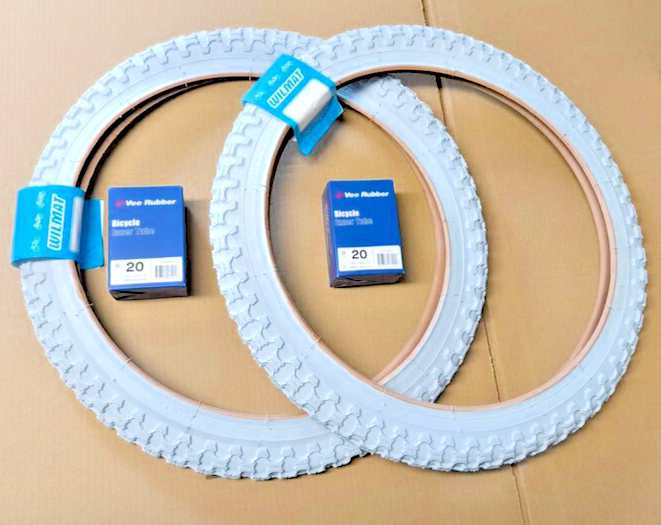 2 Fahrrad reifen WEISS 16x2,125 Zoll 57-305 Mantel  Set+Schlauch AV anhänger