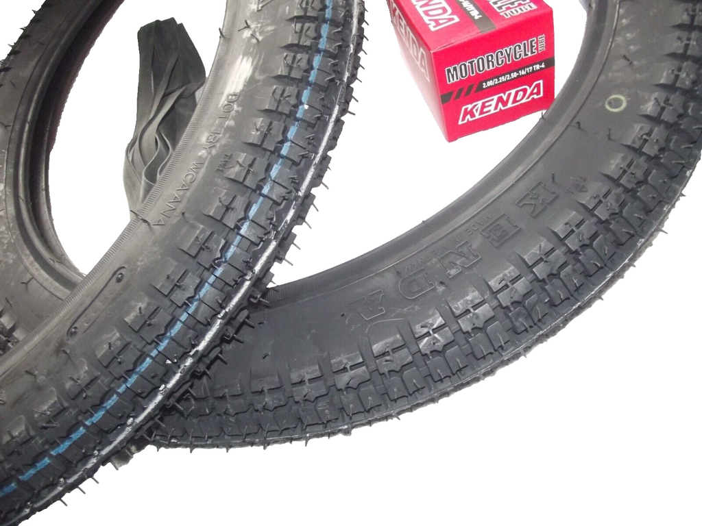 • Kenda Moped Mofa 2 Reifen mit 2 felgenband 2 Schlauch Set 2 1/4 - 16  20X2,25