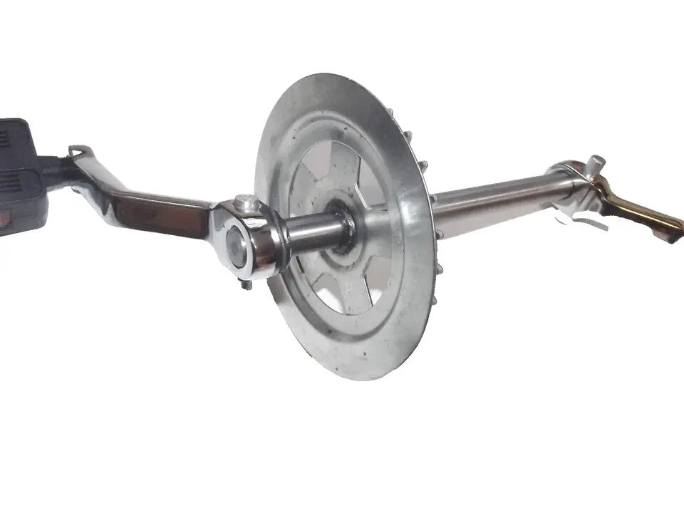 Tretwelle MIT  VOLL CHROM TRETKURBEL UND PEDALE 28 Zähne für Piaggio Vespa Ciao