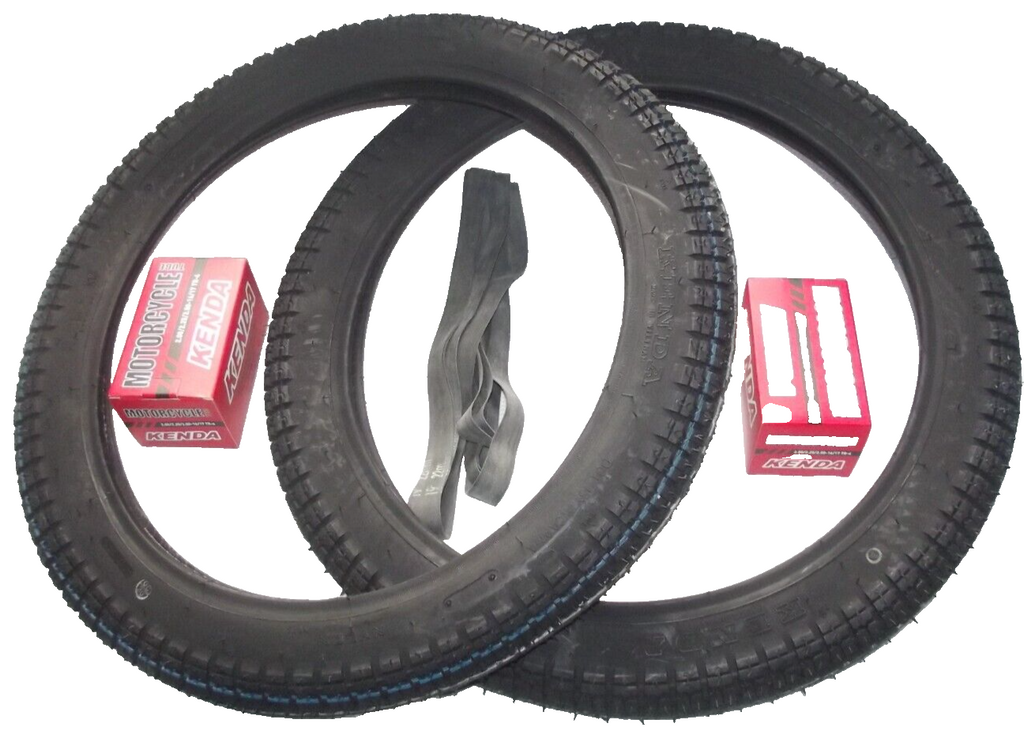 • Kenda Moped Mofa 2 Reifen mit 2 felgenband 2 Schlauch Set 2 1/4 - 16  20X2,25