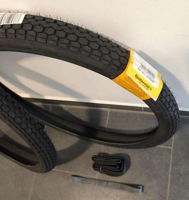 2 Reifen 26" Schlauch Rad Räder pas f Simson SR1 NSU Quickly S N 2,00 x 26 Zoll