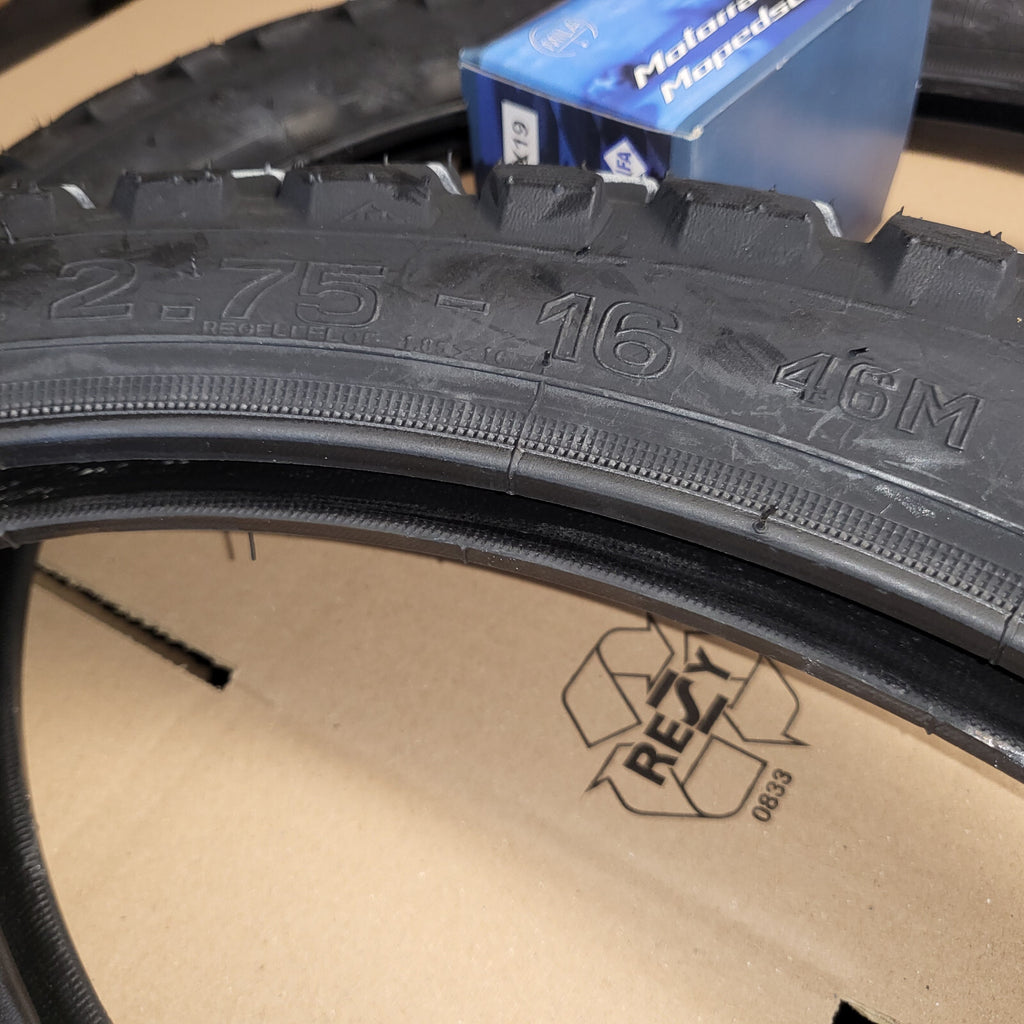 2x 2,75-16 Reifen VRM 185 2x Schlauch 2,75-16 pass.f. Simson S50 S51 KR51 SR4-2