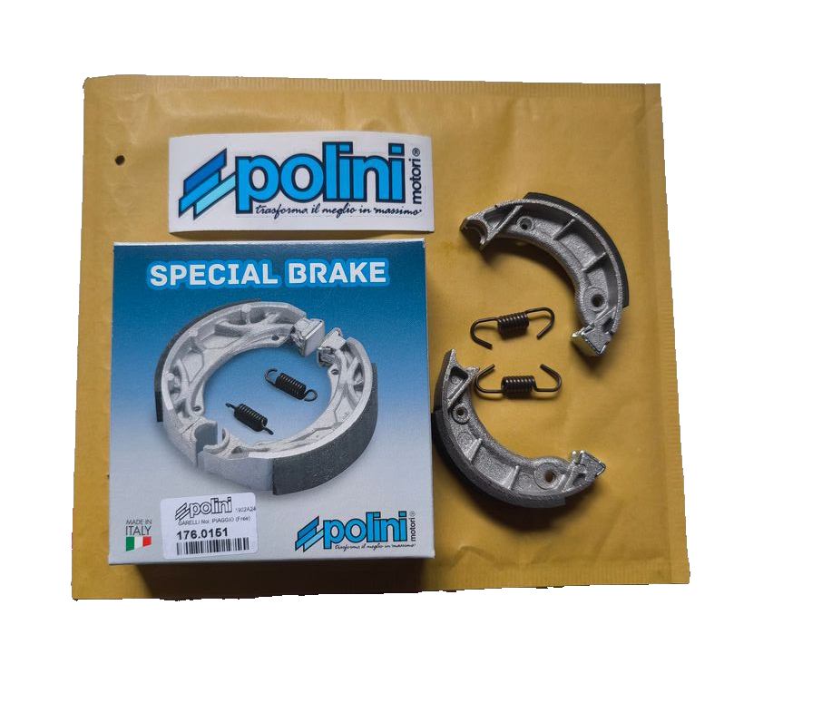 Bremsbacken POLINI Trommelbremse 90x18mm mit Federn PIAGGIO VESPA Ciao Bravo