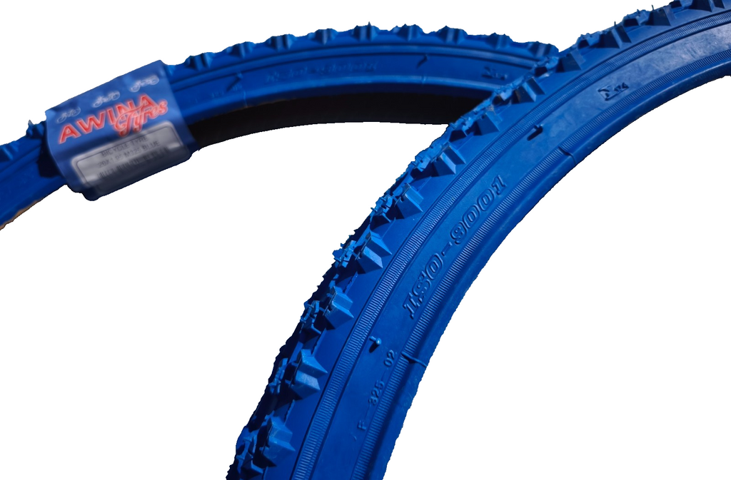 2x Reifen BLAU MTB Fahrrad reifen 26x1.95 + 2 x Schlauch AV Stollen CROSS 52-559